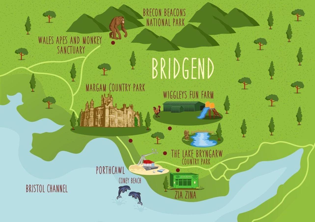 Coastal Family Stay 3-Bed Parking Wi-Fi Bridgend  Eksteriør bilde